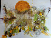 Acryl Spachtel - Mischtechnik auf Leinwand mit Holzrahmen 80cm x 60cm - © KunstMomente Christine Dablander