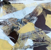  Acryl Schütt- Mischtechnik auf Leinwand  mit breitem Rahmen 50cm x 50cm - © KunstMomente Christine Dablander