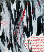 Acryl Misch - Schütt -Rinntechnik auf Leinwand mit breitem Rahmen 50cm x 50cm © KunstMomente Christine Dablander 