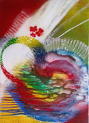 Acryl Schütt - Mischtechnik auf Leinwand mit breitem Rahmen 70cm x 50cm - © KunstMomente Christine Dablander