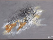 Acryl Misch - Collagentechnik auf Leinwand mit Holzrahmen 60cm x 40cm - © KunstMomente Christine Dablander