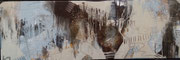 Acryl Schütt- Misch- Collagentechnik auf Leinwand 150cm x 50cm mit Holzrahmen - © KunstMomente Christine Dablander