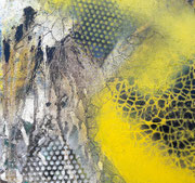Acryl Schütt - Mischtechnik auf Leinwand mit Holzrahmen 30cm x 30cm - © KunstMomente Christine Dablander
