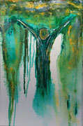 Acryl Schütt- Mischtechnik auf Leinwand mit Holzrahmen  40cm x 30cm - © KunstMomente Christine Dablander