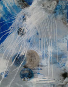 Acryl Schütt- Mischtechnik auf Leinwand 100cm x 80cm mit Holzrahmen - © KunstMomente Christine Dablander