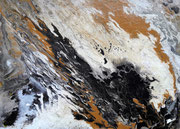 Acryl Fliesstechnik  auf Leinwand mit Holzrahmen 40cm x 30cm © KunstMomente Christine Dablander