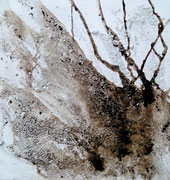 Acryl Schütt - Spachteltechnik auf Leinwand mit Holzrahmen 40cm x 40cm - © KunstMomente Christine Dablander 