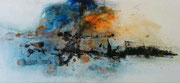 Acryl Mischtechnik auf Leinwand mit Holzrahmen 50cm x 20cm - © KunstMomente Christine Dablander
