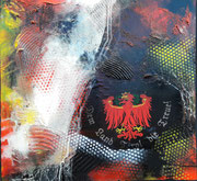 Acryl Schütt - Spachtel- Misch- Collagentechnik auf Leinwand mit Holzrahmen © KunstMomente Christine Dablander