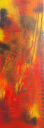 Acryl Schütt - Mischtechnik auf Leinwand mit Holzrahmen 1m x 35cm © KunstMomente Christine Dablander 
