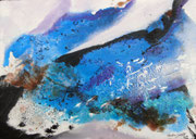 Acryl Schütt - Mischtechnik auf Leinwand mit Holzrahmen 80cm x 60cm - © KunstMomente Christine Dablander