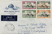 Hier ein Unikat, ein Briefumschlag, der am 02.02.1933 10-11 Uhr gestempelt in "Pyramids" also direkt an den Pyramiden, Kairo reichte zu dieser Zeit noch nicht bis an das Hotel!
