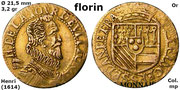 florin d'or Henri de la Tour d'Auvergne, duc de Bouillon