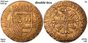 double écu d'or Henri de la Tour d'Auvergne, duc de Bouillon