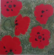 Pavots d'Orient, Acryl sur toile, 80X80