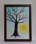 Un arbre en plein hiver (acrylique sur toile, 37X27)