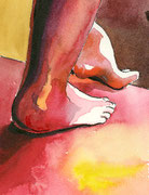 Füße 1, Aquarell, 20 x 15 cm