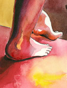 Füße 1, Aquarell, 20 x 15 cm