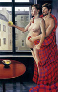Eva und Adam in der Stadt, 200 x 95cm