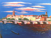 Die Mittlere Brücke in Basel um 5 Uhr morgens, 80x60 (Privatbesitz)