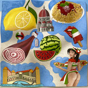 Schalldämmungsplatten für ein Kurslokal in Augst BL, Thema «Italien», 2024