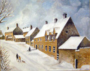 Dorf im Winter in Schottland, 40x50