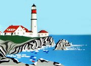 Leuchtturm in Portland-Head USA, 70x50