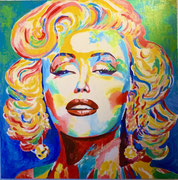 Marilyn Monroe, 85x85, Acryl, 2025