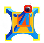 Der Eiffelturm von oben gesehen, 70x70 (2015)