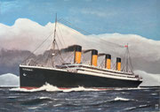Die Titanic auf Fahrt 2, Aquarell, 20x29, 2021