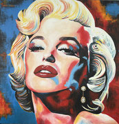 Marilyn Monroe, 85x85, Acryl, 2025