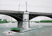 Bild Nr.20: Havarie des «TS Padella» 20.Oktober 1960 an der Johanniterbrücke in Basel, 100x70