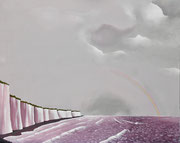 Abendstimmung an der Küste der Normandie, 100x80 