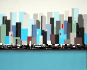 Skyline Wolkenkratzer, 100x80 (2014)