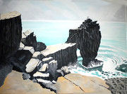 Felsen in der Bretagne, 70x50