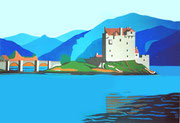 Das Eilean Donan Castle in Schottland, 90x60