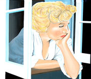 Frau am Fenster, 70x60