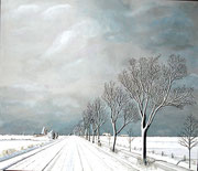 Winterstimmung in der norddeutschen Ebene, 70x60