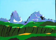 Gantrisch (rechts) und Nünenenflue, 70x50