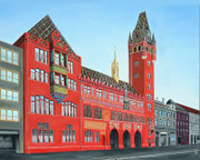 Das Rathaus in Basel, 100x80