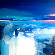 "PAYSAGE BLEU" - 80 cm x 80 cm / FOR SALE/Acrylique sur toile/ 700€