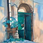 "LA PORTA VERDE" - 80 cm x 80 cm / FOR SALE/Acrylique sur toile/560€