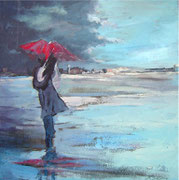 "SOUS LA PLUIE" - 100 cm x 100 cm /FOR SALE/Acrylique sur toile - 700€