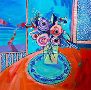 "PAYSAGE BLEU" - 40 cm x 40 cm /FOR SALE/450€