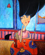 "AU CAFÉ" - 80 cm x 100 cm /FOR SALE/800€