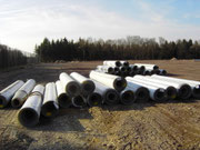 Tiefbauarbeiten zum Einbau des Geogitters