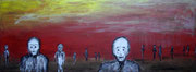 "Land of wandering Ghosts" (mixte sur toile, 30x80cm)