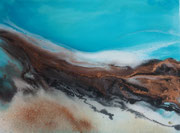 seltene Erden, Resin und Acryl auf Keilr. 60x80 cm 260€