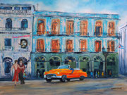 Dancing in Havanna, Collage am PC als Druck mit Passpartout f. Rahmen 40x50 cm 60 Euro