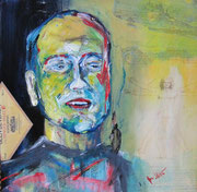 Single Malt(e), Acryl-Mischtechnik auf Keilrahmen 40x40 vergeben